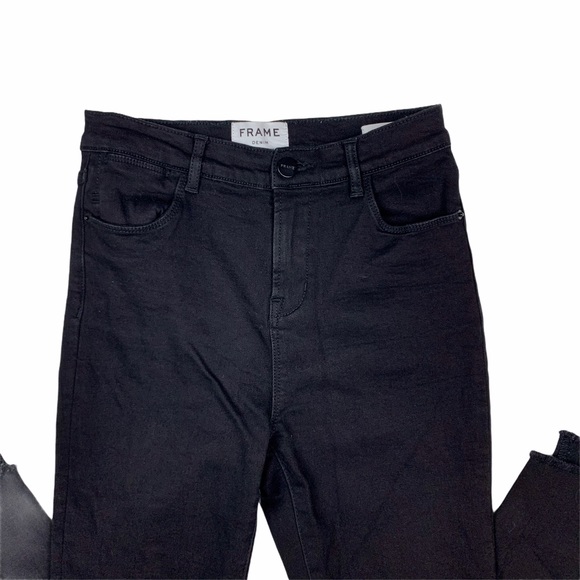 FRAME Raw Hem High Rise Jeans - Picture 2 of 5
